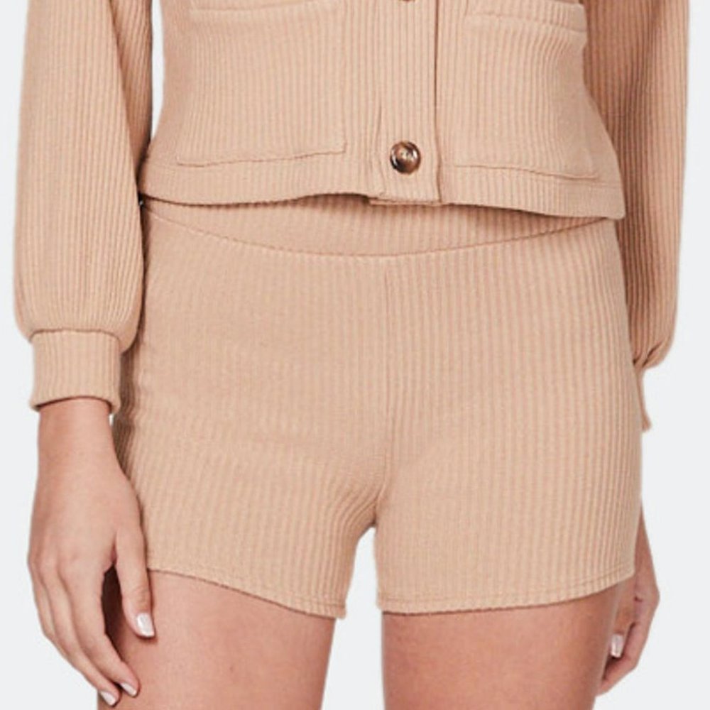 Lett Gotland Sexy Bike Shorts Ribbed In Camel